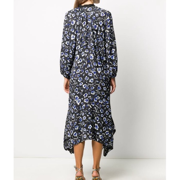 NWT TORY BURCH Handkerchief-hem Floral Dress - Picture 3 of 6